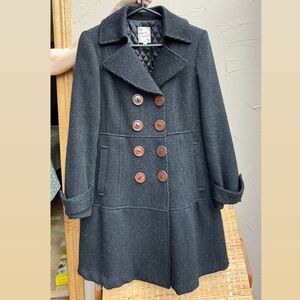 Nanette Lepore Black Wool Winter Jacket - size 8